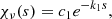 $$ \begin{aligned} \chi _{\nu }(s) = c_1 e^{-k_1s}, \end{aligned} $$