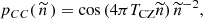 $$ \begin{aligned} p_{CC}(\,\widetilde{n}\,)=\cos \left( 4\pi T_\mathrm{CZ} \widetilde{n}\right) \widetilde{n}^{-2}, \end{aligned} $$