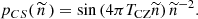$$ \begin{aligned} p_{CS}(\,\widetilde{n}\,)=\sin \left( 4\pi T_\mathrm{CZ} \widetilde{n}\right) \widetilde{n}^{-2}. \end{aligned} $$