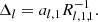 $$ \begin{aligned} \Delta _l=a_{l,1} R^{-1}_{l,1,1}. \end{aligned} $$
