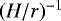 $(H/r)^{-1}$