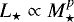 $L_{\star} \propto M_{\star}^p$