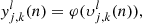 $$ \begin{aligned} { y}_{j,k}^{l}(n)= \varphi (\upsilon _{j,k}^l(n)), \end{aligned} $$
