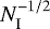 $N_{\textrm{I}}^{-1/2}$