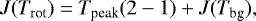 \begin{equation*} J(T_{\textrm{rot}})=T_{\textrm{peak}}(2-1)&#x002B;J(T_{\textrm{bg}}), \end{equation*}