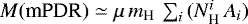 $M(\textrm{mPDR}) \simeq \mu\, m_{\textrm{H}}\, \sum_{i} \, (N_{\textrm{H}}^{i}\,A_i)$