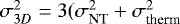 $\mathrm{\sigma}_{3D}^2 = 3(\mathrm{\sigma}_{\textrm{NT}}^2&#x002B;\mathrm{\sigma}_{\textrm{therm}}^2$