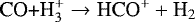 ${\textrm{CO&#x002B;H}_3^&#x002B;\to {\textrm{HCO}}^&#x002B;&#x002B;\textrm{H}_2}$