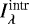 $I_{\lambda}^{\text{intr}}$