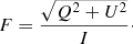 Mathematical equation: $$ \begin{aligned} F = \frac{\sqrt{Q^2 + U^2}}{I}\cdot \end{aligned} $$