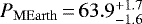 Mathematical equation: $P_{\mathrm{MEarth}}\,{=}\,63.9^{+1.7}_{-1.6}\,$