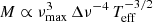 $ M\propto \nu_{{\rm max}}^3 \, {\Delta\nu}^{-4}\, T_{{\rm eff}}^{-3/2} $