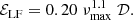 $$ \begin{aligned} {\mathcal{E} }_{\mathrm{LF} } = 0.20\; \nu _{\mathrm{max} }^{1.1}\; {\mathcal{D} }. \end{aligned} $$