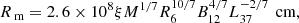 $$ \begin{aligned} R_\text{ m} = 2.6\times 10^8 \xi M^{1/7} R_\text{6}^{10/7} B_{12}^{4/7} L_{37}^{-2/7}\,\text{ cm}, \end{aligned} $$