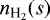 Mathematical equation: $n_{{\textrm{H}_2}}(s)$