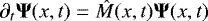 Mathematical equation: \begin{equation*}\partial_{t} {\bm \Psi}(x,t) = \hat{M}(x,t) {\bm \Psi}(x,t)\vspace*{-1pt} \end{equation*}