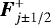 Mathematical equation: $\hbox{\bfseries\itshape{F}}^{+}_{j\pm 1/2}$