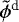 Mathematical equation: $\tilde{\phi}^{\textrm{d}}$