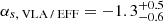 Mathematical equation: $ \alpha_{s,{\text{ VLA / EFF}}} = -1.3_{-0.6}^{+0.5} $