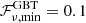 Mathematical equation: $ \mathcal{F}_{\nu\rm, min}^{\mathrm{GBT}} = 0.1 $