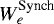 Mathematical equation: $W_e^{\textrm{Synch}}$