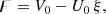 $$ \begin{aligned} \digamma = V_0 - U_0 \, \xi ,\end{aligned} $$