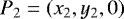 Mathematical equation: $P_{2}=\left(x_{2},y_{2},0\right)$