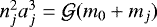 Mathematical equation: $n_j^2a_j^3=\mathcal{G}(m_0+m_j)$