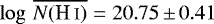 Mathematical equation: $\log\, \overline{N(\ion{H}{i})} = 20.75\,{\pm}\, 0.41$