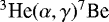 Mathematical equation: $^3\textrm{He}(\alpha,\gamma)^7\textrm{Be}$