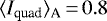 Mathematical equation: $\langle I_{\textrm{quad}} \rangle_{\textrm{A}}{\,=\,}0.8$
