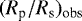 Mathematical equation: $(R_{\textrm{p}}/R_{\textrm{s}})_{\textrm{obs}}$