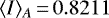 Mathematical equation: $\langle I \rangle_A{\,=\,}0.8211$