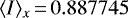 Mathematical equation: $\langle I \rangle_x{\,=\,}0.887745$