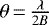 Mathematical equation: $\theta {\,=\,} \frac{\lambda}{2B}$