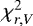 Mathematical equation: $\chi^2_{r,V}$