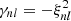 Mathematical equation: $ \gamma_{nl}=-\xi_{nl}^2 $