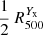 Mathematical equation: $ \frac{1}{2}\,R_{500}^{{Y}_{\mathrm{x}}} $