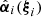 $ \hat{{\boldsymbol{\alpha}}}_i({\boldsymbol{\xi}}_i) $