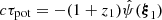 $ c\tau_{\mathrm{pot}}=-(1+z_1)\hat\psi({\boldsymbol{\xi}}_1) $