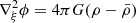 $ \nabla_\xi^2 \phi=4\pi G (\rho-\bar\rho) $