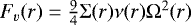 Mathematical equation: $F_{v}(r) = \frac{9}{4} \Sigma(r) \nu(r) \Omega^{2}(r)$