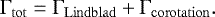 Mathematical equation: \begin{equation*}\Gamma_{\mathrm{tot}} = \Gamma_{\mathrm{Lindblad}} + \Gamma_{\mathrm{corotation}}. \end{equation*}