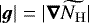 Mathematical equation: $|\vec{g}|=|\vec{\nabla}\widetilde{{{N_{\mathrm{H}}}}}|$