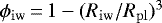 Mathematical equation: $\phi_{\mathrm{iw}}\,{=}\,1-(R_{\mathrm{iw}}/R_{\mathrm{pl}})^3$