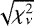 Mathematical equation: $\sqrt{\chi^2_{\nu}}$