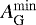 Mathematical equation: $A_{\mathrm{G}}^{\mathrm{min}}$