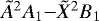 Mathematical equation: ${\tilde{A}^2A_1{-}\tilde{X}^2B_1}$