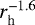 Mathematical equation: $r_{\textrm{h}}^{-1.6}$