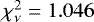 Mathematical equation: $\chi_{\nu}^2 = 1.046$